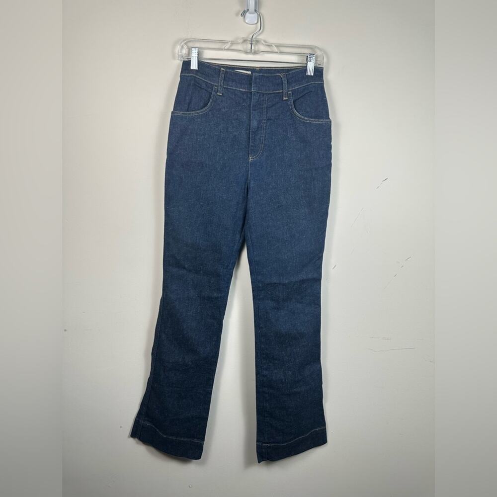Pilcro Flare Jeans Women 27 4 Blue Good High Rise Hemp Cotton Blend 1004